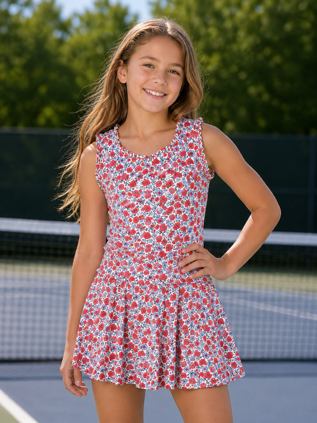 Patriotic Ditsy Floral Caroline Set